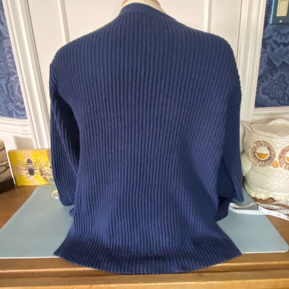 J Crew Mercantile ribbed cardigan in blue - size s - Picture 5 of 12